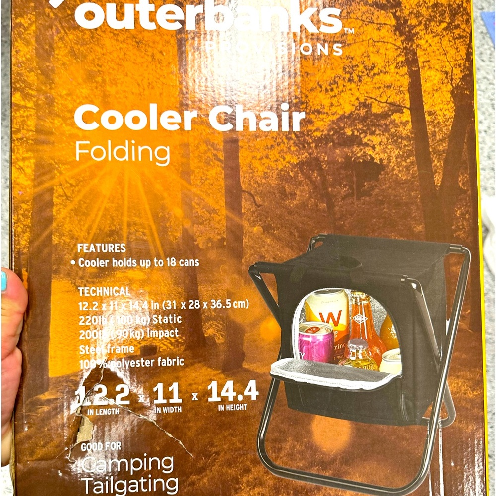 Camping cooler chair